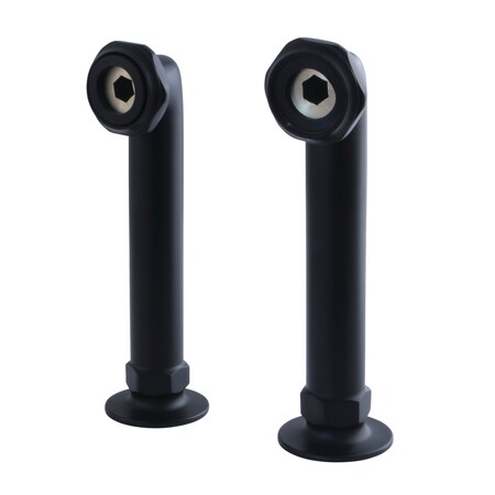 Aqua Vintage 6" Deck Mount Riser for Leg Tub Filler, Matte Black AE6RS0